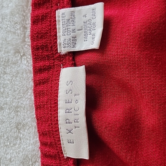 ♥️Express Tricot Bold Red Mini Skirt Large - Picture 2 of 3